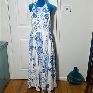 Reformation Percy Linen Floral Midi Dress in Verna Size 8